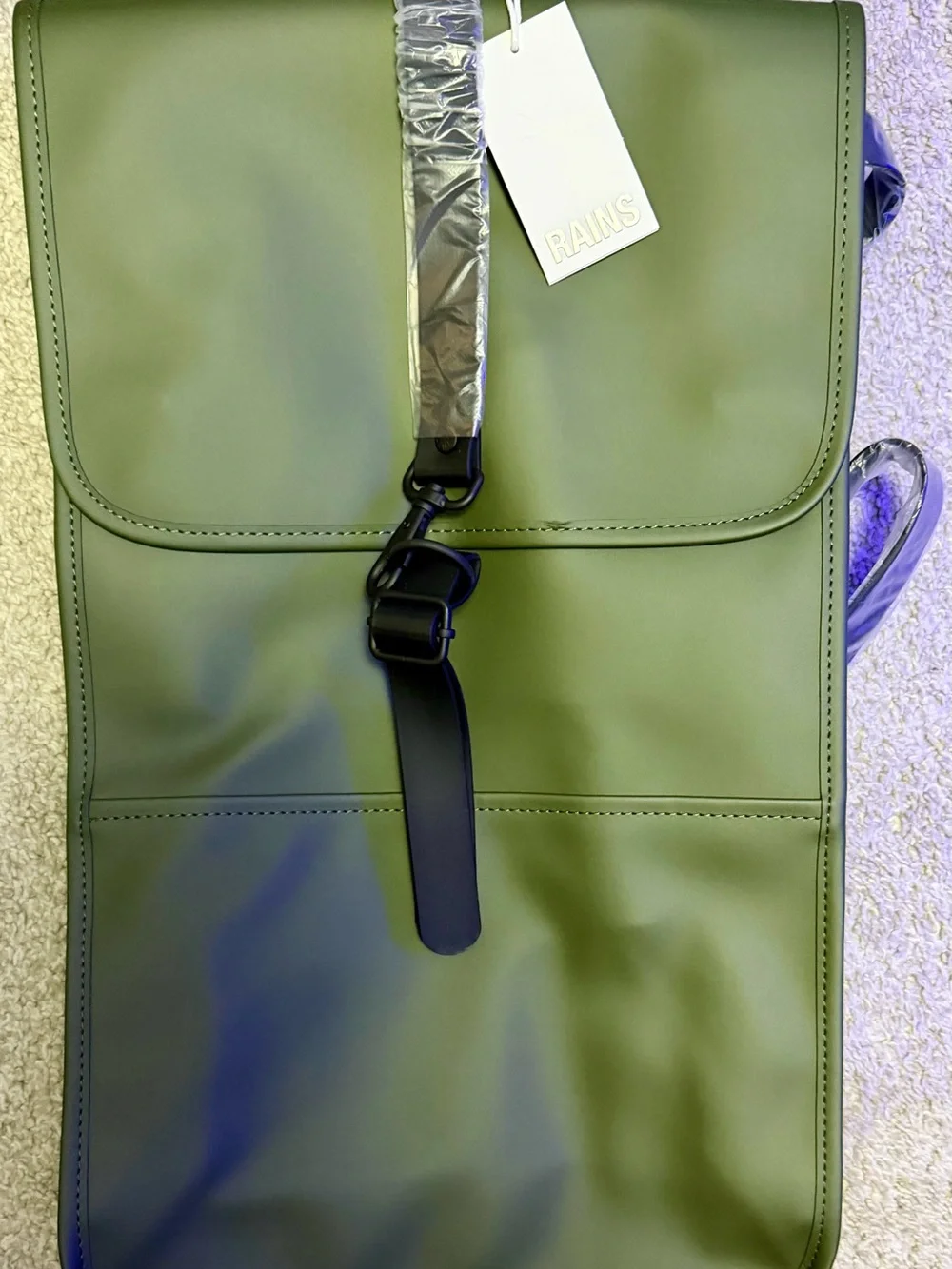 NWT Rains Waterproof Classic Backpack Evergreen Dark Forest Green - Unisex